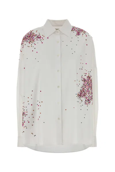Dries Van Noten Women White Poplin Oversize Casia Shirt