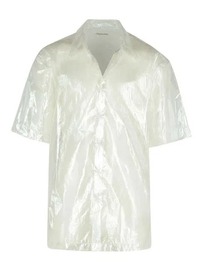 Dries Van Noten Cassidye Silver Nylon Shirt