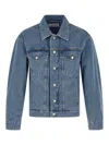 Dries Van Noten Light Blue Solid Jackets In Blue