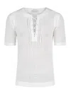 Dries Van Noten Short-sleeved Sweater In Silver