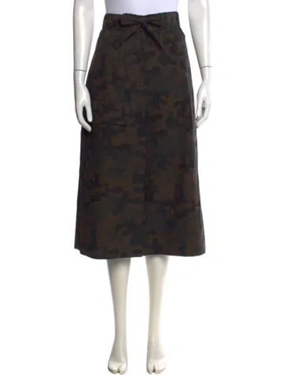 Pre-owned Dries Van Noten Camouflage Print Knee-length Shorts In Brown