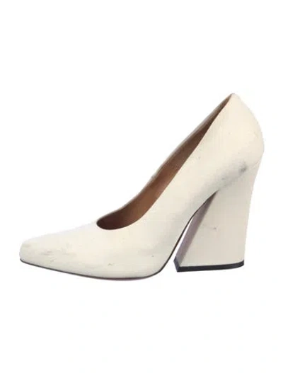 Pre-owned Dries Van Noten Canvas Pumps In White