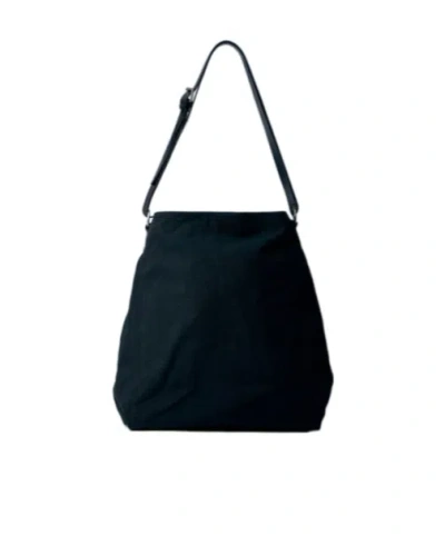 Dries Van Noten Men Canvas Shoulder Bag In Black