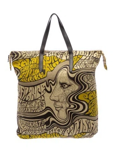 Pre-owned Dries Van Noten Canvas Shoulder Bag In Multi