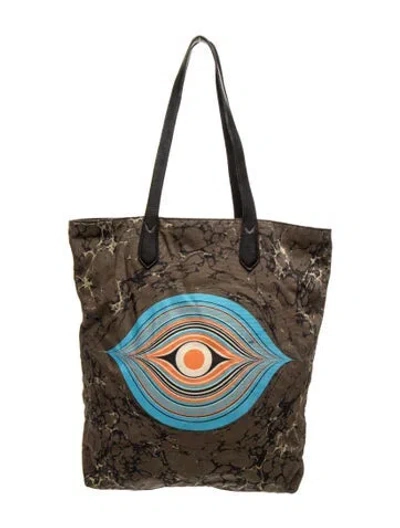 Pre-owned Dries Van Noten Canvas Tote In Brown