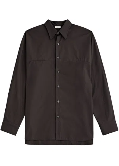 Dries Van Noten Caraby Cotton-poplin Shirt In Brown