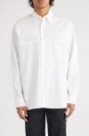 Dries Van Noten Long Sleeve Regular Fit Shirt With Collar In White