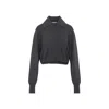 Dries Van Noten Cropped Cashmere Cardigan With Wide Collar In Gray