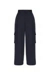 Dries Van Noten Navy-blue Wool Tris Pants In Blue