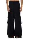 Dries Van Noten Navy-blue Wool Tris Pants In Blue
