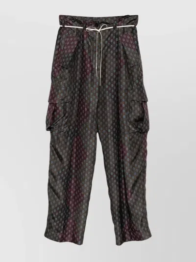 DRIES VAN NOTEN CARGO TROUSERS DRAWSTRING WAIST