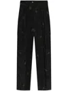 Dries Van Noten Graphic Print Cargo Trousers In Schwarz