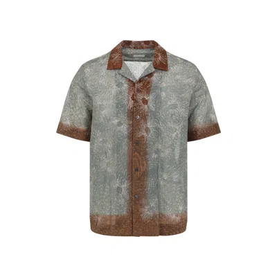 DRIES VAN NOTEN CARLTONE GREEN COTTON SHIRT