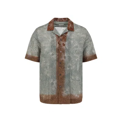 Dries Van Noten Carltone Green Cotton Shirt