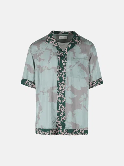 Dries Van Noten 'carltone' Green Viscose Shirt In Multi