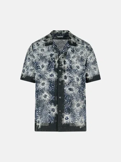 Dries Van Noten 'carltone' Navy Cotton Shirt