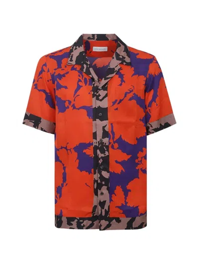Dries Van Noten Carltone Bold Print Short Sleeve Shirt In Multi