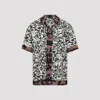 Dries Van Noten Short-sleeve Abstract Pattern Shirt With Camp Collar In Black