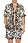 Dries Van Noten Short-sleeve Abstract Pattern Shirt With Camp Collar In Multi