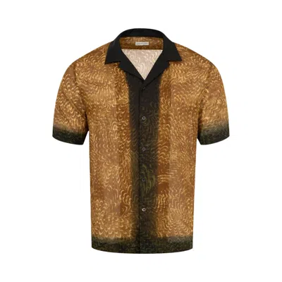 Pre-owned Dries Van Noten Carltone Shirt 'bronze' | Copper | Men's Size 48