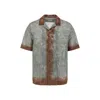 Dries Van Noten Men Boxy Fit Shirt In Brown