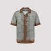 Dries Van Noten Short-sleeved Floral Pattern Shirt In Vibrant Green In Mint