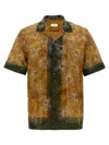 Dries Van Noten Short Sleeve Cotton Shirt In Multicolor