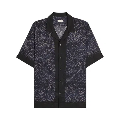 Pre-owned Dries Van Noten Carltone Shirt 'navy' | Blue | Men's Size 46