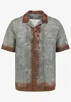 Dries Van Noten Short-sleeved Floral Pattern Shirt In Vibrant Green In Green