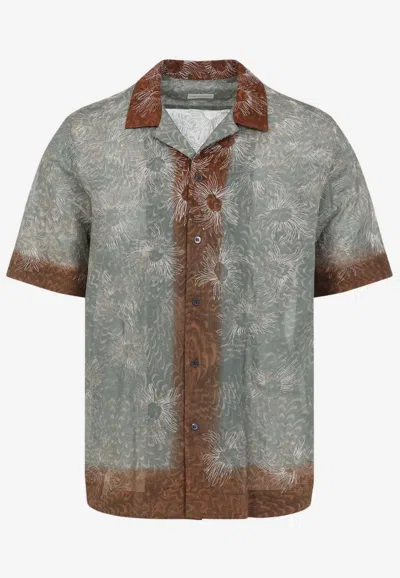 DRIES VAN NOTEN CARLTONE SHORT-SLEEVED FLORAL SHIRT