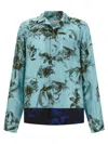 Dries Van Noten Floral Pattern Long Sleeves Shirt With Chest Pocket In Blue