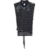 Dries Van Noten Carmasa Crystal Embellished Sleeveless Top In Black