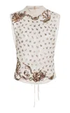 Dries Van Noten Carmasa Embroidered Top In Light Pink