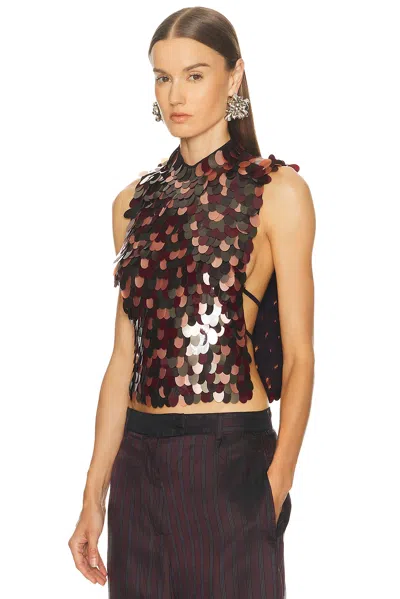 Dries Van Noten Carmasa Top In Burgundy