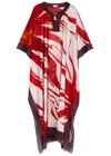 Dries Van Noten Printed Cotton Kaftan In Multi Print