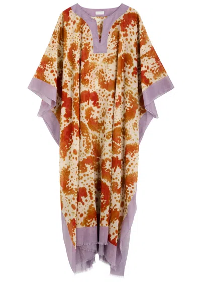 Dries Van Noten Cartland Printed Cotton Kaftan Dress In Multicolor
