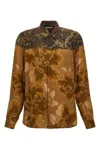 Dries Van Noten Carvies Shirt In All Over Print In Brown