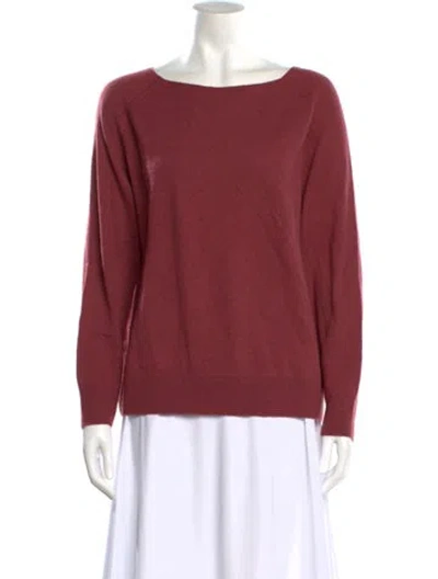 Pre-owned Dries Van Noten Cashmere Bateau Neckline Sweater In Pink