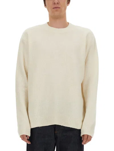 Dries Van Noten Off-white Crewneck Sweater In Neutrals