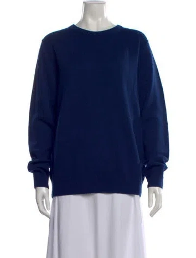 Pre-owned Dries Van Noten Cashmere Crew Neck Sweater In Blue