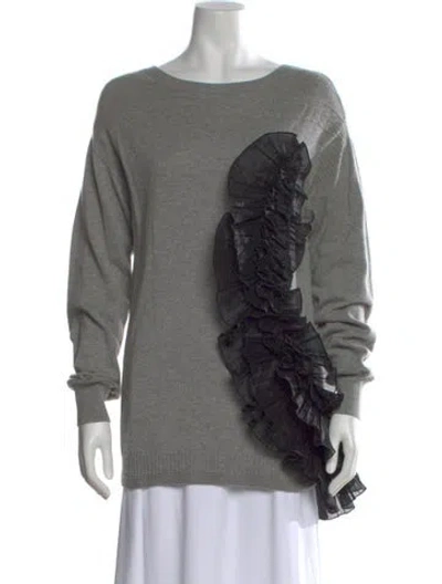 Pre-owned Dries Van Noten Cashmere Crew Neck Sweater In Gray