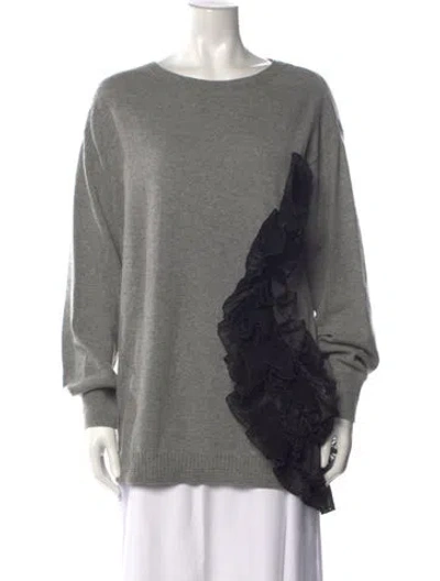 Pre-owned Dries Van Noten Cashmere Crew Neck Sweater In Gray
