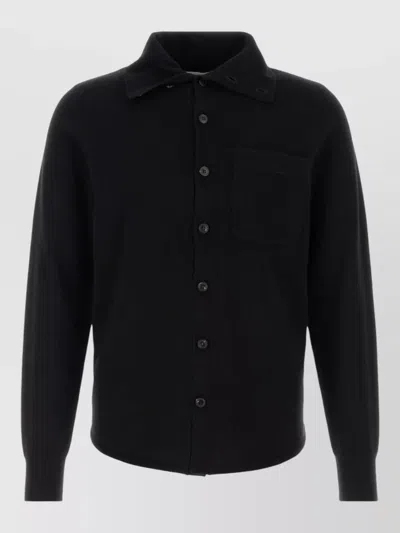 Dries Van Noten Cashmere Monaco Cardigan Long Sleeves Pockets In Black