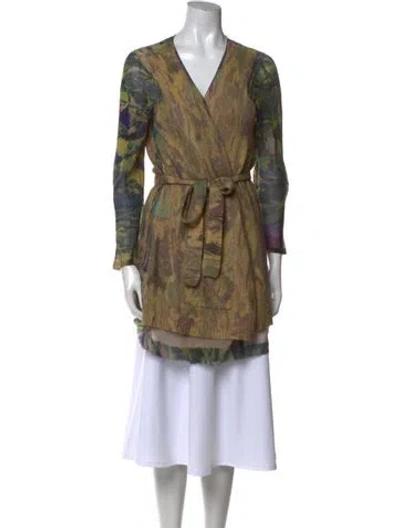 Pre-owned Dries Van Noten Cashmere Printed Sweater In Neutral