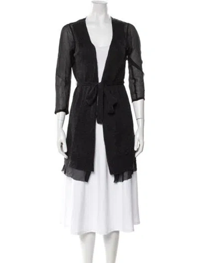 Pre-owned Dries Van Noten Cashmere Robe In Black