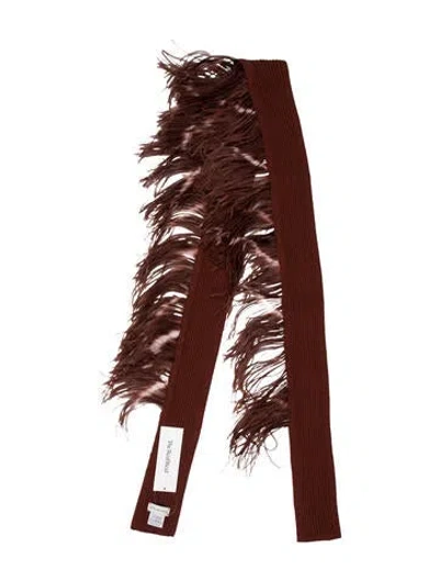 Pre-owned Dries Van Noten Cashmere Scarf In Red