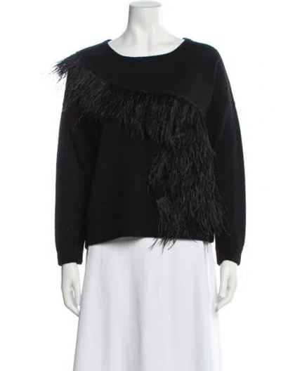 Pre-owned Dries Van Noten Cashmere Scoop Neck Sweater In Black