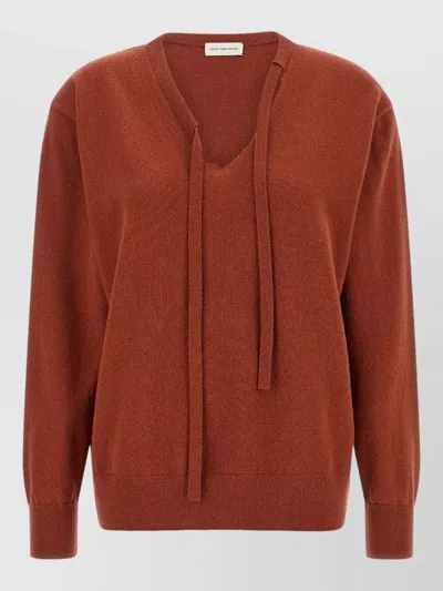 Dries Van Noten Cashmere Sweatshirt In Brown