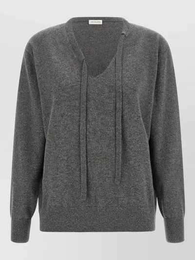 Dries Van Noten Cashmere Towie Sweater In Gray
