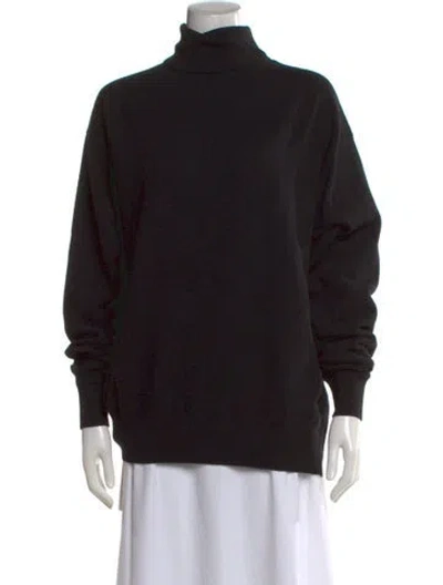 Pre-owned Dries Van Noten Cashmere Turtleneck Sweater In Black